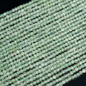 Shop Prehnite Faceted Beads! Genuine Natural Prehnite Beads Loose Beads Faceted Rondelle 2.5x2MM | Natural genuine faceted Prehnite beads for beading and jewelry making.  #jewelry #beads #beadedjewelry #diyjewelry #jewelrymaking #beadstore #beading #affiliate #ad