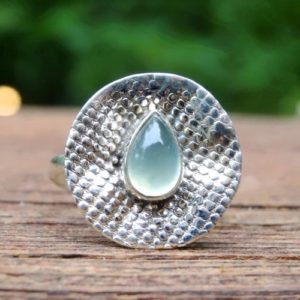 Shop Prehnite Rings! 925 – Green Prehnite Sterling Silver Ring Size 8, Detailed Silver Prehnite Ring, Natural Stone, Green Prehnite Statement Ring 8 | Natural genuine Prehnite rings, simple unique handcrafted gemstone rings. #rings #jewelry #shopping #gift #handmade #fashion #style #affiliate #ad