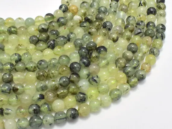 Prehnite Beads, 6mm (6.3mm), Round Beads, 15.5 Inch, Full Strand, Approx 65 Beads, Hole 0.8mm (265054007)