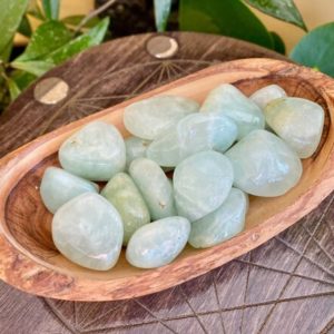 Shop Tumbled Prehnite Crystals & Pocket Stones! Prehnite Large Tumbled Stone | Green Gemstone Crystal Natural | Natural genuine stones & crystals in various shapes & sizes. Buy raw cut, tumbled, or polished gemstones for making jewelry or crystal healing energy vibration raising reiki stones. #crystals #gemstones #crystalhealing #crystalsandgemstones #energyhealing #affiliate #ad