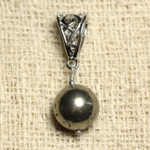 Shop Pyrite Pendants! Gemstone – Pyrite 12 mm pendant | Natural genuine Pyrite pendants. Buy crystal jewelry, handmade handcrafted artisan jewelry for women.  Unique handmade gift ideas. #jewelry #beadedpendants #beadedjewelry #gift #shopping #handmadejewelry #fashion #style #product #pendants #affiliate #ad