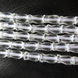 Shop Quartz Crystal Bead Shapes! 10x6mm Crystal Quartz Smooth Fancy Pot Shape Beads, Natural Clear Quartz Rock Crystal Vertical Drilled Fancy Beads, 15 Inch, GDS1528 | Natural genuine other-shape Quartz beads for beading and jewelry making.  #jewelry #beads #beadedjewelry #diyjewelry #jewelrymaking #beadstore #beading #affiliate #ad