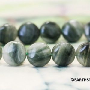 M-L/ Green Line Quartz 10mm/ 12mm/ 15mm/ 20mm Dime beads 16" strand Natural Green Color gemstone quartz Coin beads For jewelry making | Natural genuine other-shape Gemstone beads for beading and jewelry making.  #jewelry #beads #beadedjewelry #diyjewelry #jewelrymaking #beadstore #beading #affiliate #ad
