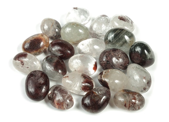 Garden Quartz Tumbled Stone - Lodolite Crystal Stones – Garden Quartz Stone – Polished Garden Quartz – Healer Stone – Tu1042