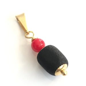 Red Coral Azabache Pendant, Genuine Azabache Jet Stone Charm, Baby Protection Charm, Baby Shower Gift, Azabache Beads, Mal de Ojo Jewelry | Natural genuine Jet pendants. Buy crystal jewelry, handmade handcrafted artisan jewelry for women.  Unique handmade gift ideas. #jewelry #beadedpendants #beadedjewelry #gift #shopping #handmadejewelry #fashion #style #product #pendants #affiliate #ad