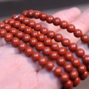 Red Jasper 6 mm Round Stretchy String Bracelet G118 | Natural genuine Red Jasper bracelets. Buy crystal jewelry, handmade handcrafted artisan jewelry for women.  Unique handmade gift ideas. #jewelry #beadedbracelets #beadedjewelry #gift #shopping #handmadejewelry #fashion #style #product #bracelets #affiliate #ad