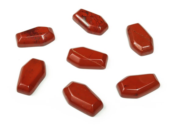 Red Jasper Coffin Crystal - Cabochon - Crystal Carving - 3cm Co1008