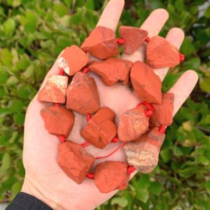 Shop Red Jasper Chip & Nugget Beads! 1 Strand/15" Natural Raw Red Jasper Nugget Rough Gems Chakras Healing Gemstone Beads for Necklace Charm Bracelet Earrings Jewelry Making | Natural genuine chip Red Jasper beads for beading and jewelry making.  #jewelry #beads #beadedjewelry #diyjewelry #jewelrymaking #beadstore #beading #affiliate #ad