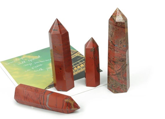 Red Jasper Obelisk Tower Stone – Obelisk Tower Point Crystals – Meditation Gemstone - Gifts - Tw1075