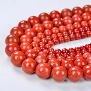 Shop Red Jasper Beads! 6mm Brick Red Jasper Gemstone Grade AAA Red Round Loose Beads 15 inch Full Strand BULK LOT 1,3,5,10 and 50 (90184913-900) | Natural genuine beads Red Jasper beads for beading and jewelry making.  #jewelry #beads #beadedjewelry #diyjewelry #jewelrymaking #beadstore #beading #affiliate #ad