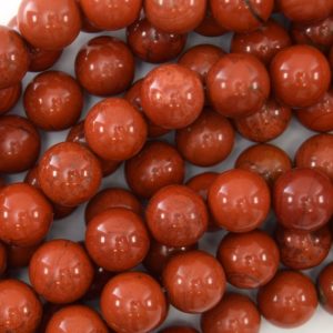 Shop Red Jasper Round Beads! Natural Red Jasper Round Beads Gemstone 15" Strand 4mm 6mm 8mm 10mm 12mm | Natural genuine round Red Jasper beads for beading and jewelry making.  #jewelry #beads #beadedjewelry #diyjewelry #jewelrymaking #beadstore #beading #affiliate #ad