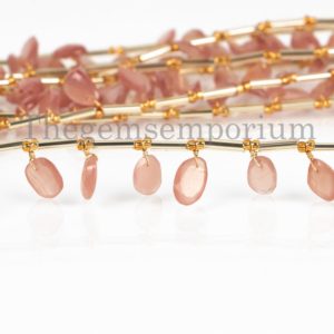 Shop Rhodochrosite Bead Shapes! Rhodochrosite Briolette Beads, Faceted Cabs, Front to Back Drilled, Rhodochrosite Rose cut Beads, Fancy Beads, Face Drill Beads | Natural genuine other-shape Rhodochrosite beads for beading and jewelry making.  #jewelry #beads #beadedjewelry #diyjewelry #jewelrymaking #beadstore #beading #affiliate #ad
