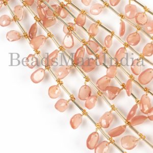 Shop Rhodochrosite Bead Shapes! Rhodochrosite Briolette, Front To Back Drill Beads, Faceted Cabs, Face Drill Beads, Rose Cut Beads, Fancy Beads, Rhodochrosite Beads | Natural genuine other-shape Rhodochrosite beads for beading and jewelry making.  #jewelry #beads #beadedjewelry #diyjewelry #jewelrymaking #beadstore #beading #affiliate #ad