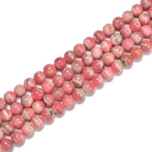 Shop Rhodochrosite Beads! High Quality Rhodochrosite Smooth Round Beads 8mm 9mm 10mm 12mm 14mm 15.5"Strand | Natural genuine beads Rhodochrosite beads for beading and jewelry making.  #jewelry #beads #beadedjewelry #diyjewelry #jewelrymaking #beadstore #beading #affiliate #ad