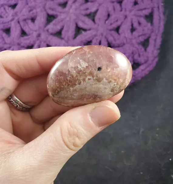 Rhodochrosite Tumbled Stone Dark Pink Red Pebble Small Crystal Gem Tumble Crystals Polished Love Heart Chakra Argentina