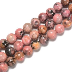 Shop Rhodonite Beads! Natural Multi Color Rhodonite Smooth Round Beads 6mm 8mm 10mm 15.5'' Strand | Natural genuine beads Rhodonite beads for beading and jewelry making.  #jewelry #beads #beadedjewelry #diyjewelry #jewelrymaking #beadstore #beading #affiliate #ad