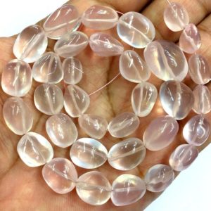 Shop Rose Quartz Chip & Nugget Beads! AAA QUALITY~Natural Rose Quartz Smooth Nuggets beads Hand Polished Nugget Shape Beads Rose Quartz Gemstone Beads Jewelry Making Nuggets. | Natural genuine chip Rose Quartz beads for beading and jewelry making.  #jewelry #beads #beadedjewelry #diyjewelry #jewelrymaking #beadstore #beading #affiliate #ad