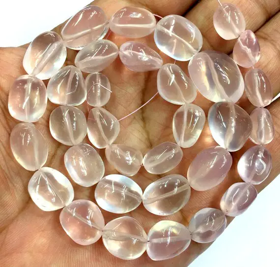 Aaa Quality~natural Rose Quartz Smooth Nuggets Beads Hand Polished Nugget Shape Beads Rose Quartz Gemstone Beads Jewelry Making Nuggets.