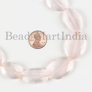Shop Rose Quartz Chip & Nugget Beads! Rose Quartz Beads, 13.5×19-20×32 mm Quartz Faceted Beads, Rose Quartz Flat Nuggets Beads, Rose Quartz Gemstone Beads, Big Size Nuggets Beads | Natural genuine chip Rose Quartz beads for beading and jewelry making.  #jewelry #beads #beadedjewelry #diyjewelry #jewelrymaking #beadstore #beading #affiliate #ad