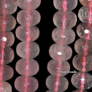 Shop Rose Quartz Faceted Beads! 14x10mm Rose Quartz Gemstone Faceted Rondelle Loose Beads 7.5 inch Half Strand LOT 1,2 and 6 (90144170-B24-543) | Natural genuine faceted Rose Quartz beads for beading and jewelry making.  #jewelry #beads #beadedjewelry #diyjewelry #jewelrymaking #beadstore #beading #affiliate #ad