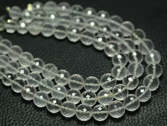 7.5 Inches Strand Natural Rose Quartz Balls 7mm To 8mm Faceted Disco Balls Gemstones Beads Rose Quartz Round Beads Rondelle Jewelry No563