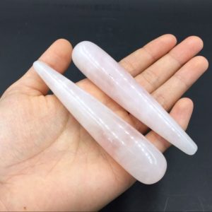 Rose Quartz Crystal Massage Wand Smooth Polished Pink Crystal Wand Meditation Crystal Healing Tool Reiki MW | Natural genuine stones & crystals in various shapes & sizes. Buy raw cut, tumbled, or polished gemstones for making jewelry or crystal healing energy vibration raising reiki stones. #crystals #gemstones #crystalhealing #crystalsandgemstones #energyhealing #affiliate #ad