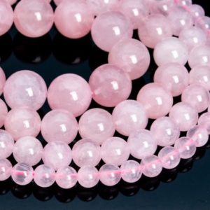 Genuine Natural Rose Quartz Loose Beads Madagascar Grade AAA Round Shape 6mm 7-8mm 9mm 9-10mm 11mm | Natural genuine round Rose Quartz beads for beading and jewelry making.  #jewelry #beads #beadedjewelry #diyjewelry #jewelrymaking #beadstore #beading #affiliate #ad