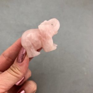 Shop Rose Quartz Shapes! One Rose Quartz Carved Stone Elephant | Natural genuine stones & crystals in various shapes & sizes. Buy raw cut, tumbled, or polished gemstones for making jewelry or crystal healing energy vibration raising reiki stones. #crystals #gemstones #crystalhealing #crystalsandgemstones #energyhealing #affiliate #ad