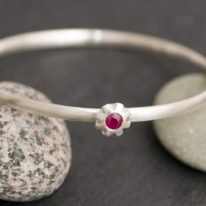 Ruby Bangle in Sterling Silver – Ruby Bracelet | Natural genuine Array bracelets. Buy crystal jewelry, handmade handcrafted artisan jewelry for women.  Unique handmade gift ideas. #jewelry #beadedbracelets #beadedjewelry #gift #shopping #handmadejewelry #fashion #style #product #bracelets #affiliate #ad