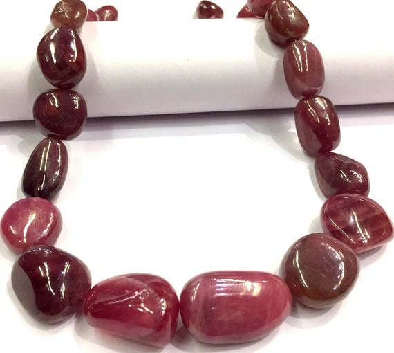 Aaa+ Quality~~natural Ruby Smooth Polished Nuggets Beads Bigger Size Nuggets Beads Truly Gorgeous Smooth Ruby Nuggets Gemstone Beads.