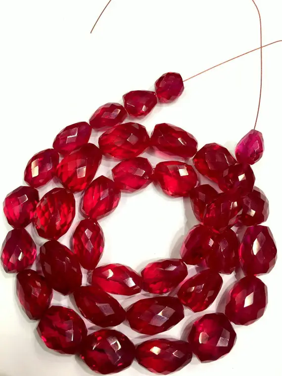 Extremely Beautiful~~great Luster~ruby Corundum Faceted Nuggets Beads Ruby Nuggets Shape Beads Ruby Gemstone Beads Jewelry Making Beads.