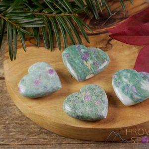 Shop Stone Spheres, Hearts & Other Shapes! RUBY FUCHSITE Crystal Heart – Self Care, Mom Gift, Home Decor, Healing Crystals and Stones, E1598 | Natural genuine stones & crystals in various shapes & sizes. Buy raw cut, tumbled, or polished gemstones for making jewelry or crystal healing energy vibration raising reiki stones. #crystals #gemstones #crystalhealing #crystalsandgemstones #energyhealing #affiliate #ad