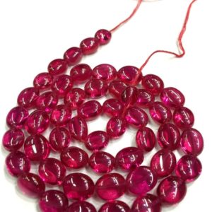AAAA+ QUALITY~Extremely Beautiful~Ruby Corundum Oval Shape Beads Ruby Smooth Oval Beads Ruby Gemstone Beads Jewelry Making Oval Beads. | Natural genuine beads Ruby beads for beading and jewelry making.  #jewelry #beads #beadedjewelry #diyjewelry #jewelrymaking #beadstore #beading #affiliate #ad