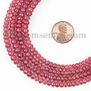 Shop Ruby Rondelle Beads! Ruby 3-5.5mm Rondelle Beads, Ruby Smooth Beads, Ruby Beads, Gemstone Rondelle Beads, Ruby Rondelle Beads, Ruby Gemstone, Beads Jewelry | Natural genuine rondelle Ruby beads for beading and jewelry making.  #jewelry #beads #beadedjewelry #diyjewelry #jewelrymaking #beadstore #beading #affiliate #ad