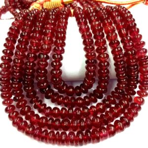Shop Ruby Rondelle Beads! AAAA++ QUALITY~~Extremely Beautiful~~Natural Ruby Gemstone Beads Great Luster Smooth Polished Ruby Rondelle Beads Ruby Smooth Beads 1 Strand | Natural genuine rondelle Ruby beads for beading and jewelry making.  #jewelry #beads #beadedjewelry #diyjewelry #jewelrymaking #beadstore #beading #affiliate #ad