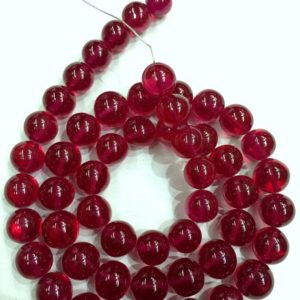 Shop Ruby Round Beads! Extremely Rare~~Smooth Polished~~Ruby Corundum Smooth Round Beads~~8.MM Ruby Round Gemstone Beads~~Superb Quality~~Wholesale Price | Natural genuine round Ruby beads for beading and jewelry making.  #jewelry #beads #beadedjewelry #diyjewelry #jewelrymaking #beadstore #beading #affiliate #ad