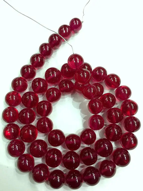 Extremely Rare~~smooth Polished~~ruby Corundum Smooth Round Beads~~8.mm Ruby Round Gemstone Beads~~superb Quality~~wholesale Price