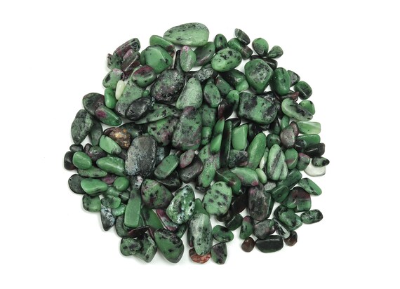 Ruby Zoisite Chips – Gemstone Chips – Crystal Semi Tumbled Chips - Bulk Crystal - 7-15mm - Cp1145