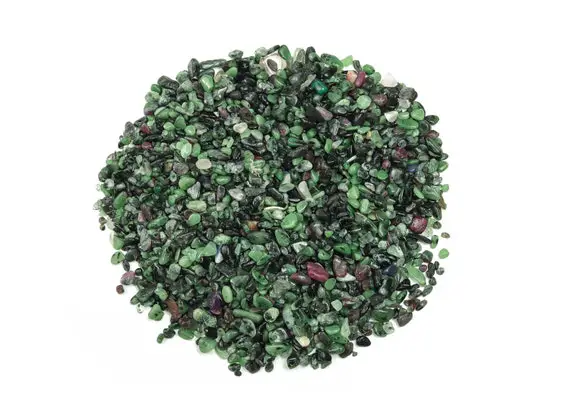 Ruby Zoisite Chips – Gemstone Chips – Crystal Semi Tumbled Chips - Bulk Crystal - 2-6mm - Cp1144
