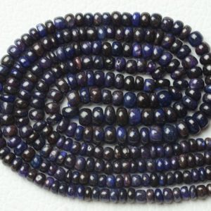 Shop Sapphire Rondelle Beads! 14 Inches Strand Natural Sapphire Rondelle Beads 3mm to 5mm Smooth Rondelles Gemstone Beads Jewelry Blue Sapphire Plain Beads Strand No5347 | Natural genuine rondelle Sapphire beads for beading and jewelry making.  #jewelry #beads #beadedjewelry #diyjewelry #jewelrymaking #beadstore #beading #affiliate #ad