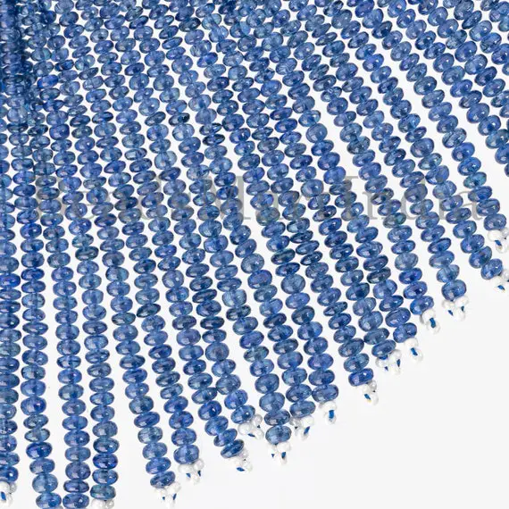 Rare Quality Burma Sapphire Beads, 1.75-3 Mm Sapphire Smooth Beads, Sapphire Rondelle Beads,burma Blue Sapphire Plain Beads,sapphire Beads