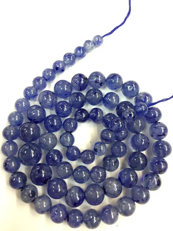 Natural Blue Sapphire Smooth Round Beads Light Blue Sapphire Beads Jewelry Making Sapphire Gemstone Beads Wholesale Sapphire Round Beads Top