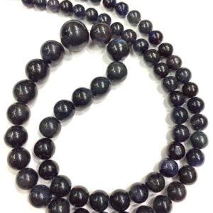 Shop Sapphire Round Beads! New Arrival~~Latest Color~~Blue Sapphire Round Beads Natural Rare Blue Sapphire Smooth Round Ball Beads 6-9.MM Sapphire Gemstone Top Quality | Natural genuine round Sapphire beads for beading and jewelry making.  #jewelry #beads #beadedjewelry #diyjewelry #jewelrymaking #beadstore #beading #affiliate #ad