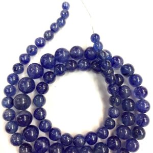 Wholesale Sapphire Beads Blue Sapphire Smooth Round Beads Sapphire Round Ball Beads Jewelry Making Sapphire Gemstone Beads New Arrival Beads | Natural genuine round Sapphire beads for beading and jewelry making.  #jewelry #beads #beadedjewelry #diyjewelry #jewelrymaking #beadstore #beading #affiliate #ad