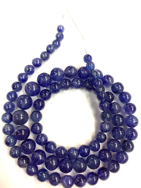 Wholesale Sapphire Beads Blue Sapphire Smooth Round Beads Sapphire Round Ball Beads Jewelry Making Sapphire Gemstone Beads New Arrival Beads