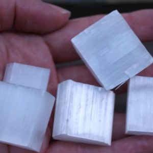 Shop Raw & Rough Selenite Stones! Selenite 1 inch approx Raw TV Stone SL18 | Natural genuine stones & crystals in various shapes & sizes. Buy raw cut, tumbled, or polished gemstones for making jewelry or crystal healing energy vibration raising reiki stones. #crystals #gemstones #crystalhealing #crystalsandgemstones #energyhealing #affiliate #ad