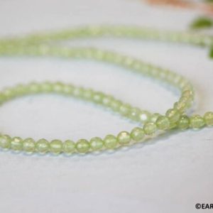 Shop Serpentine Faceted Beads! S/ New Jade 3mm Faceted Round beads 15.5" strand Shade varies Natural green serpentine gemstone beads For jewelry making | Natural genuine faceted Serpentine beads for beading and jewelry making.  #jewelry #beads #beadedjewelry #diyjewelry #jewelrymaking #beadstore #beading #affiliate #ad