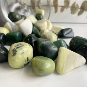 Shop Tumbled Serpentine Crystals & Pocket Stones! Serpentine tumbles, bulk serpentine, yellow serpentine, green serpentine pretty rocks | Natural genuine stones & crystals in various shapes & sizes. Buy raw cut, tumbled, or polished gemstones for making jewelry or crystal healing energy vibration raising reiki stones. #crystals #gemstones #crystalhealing #crystalsandgemstones #energyhealing #affiliate #ad