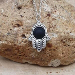 Shop Shungite Pendants! Hamsa shungite pendant necklace. 5% carbon from Kazakhstan (does not conduct electricity). Reiki jewelry. Necklaces for women. | Natural genuine Shungite pendants. Buy crystal jewelry, handmade handcrafted artisan jewelry for women.  Unique handmade gift ideas. #jewelry #beadedpendants #beadedjewelry #gift #shopping #handmadejewelry #fashion #style #product #pendants #affiliate #ad