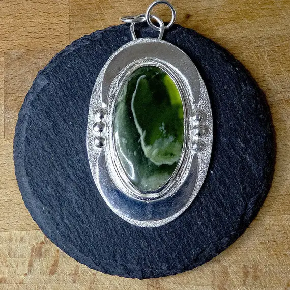 Silver Plated Serpentine Pendant